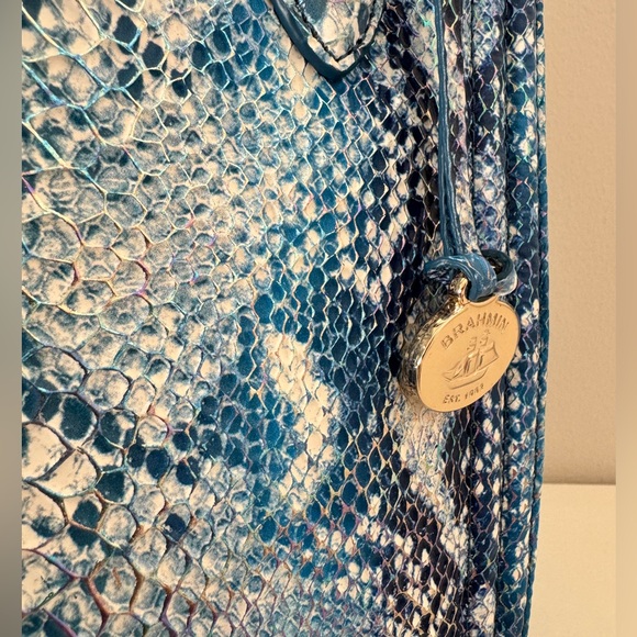 New Brahmin Small Caroline Joyful Oceangrove Genuine Leather - Picture 6 of 6